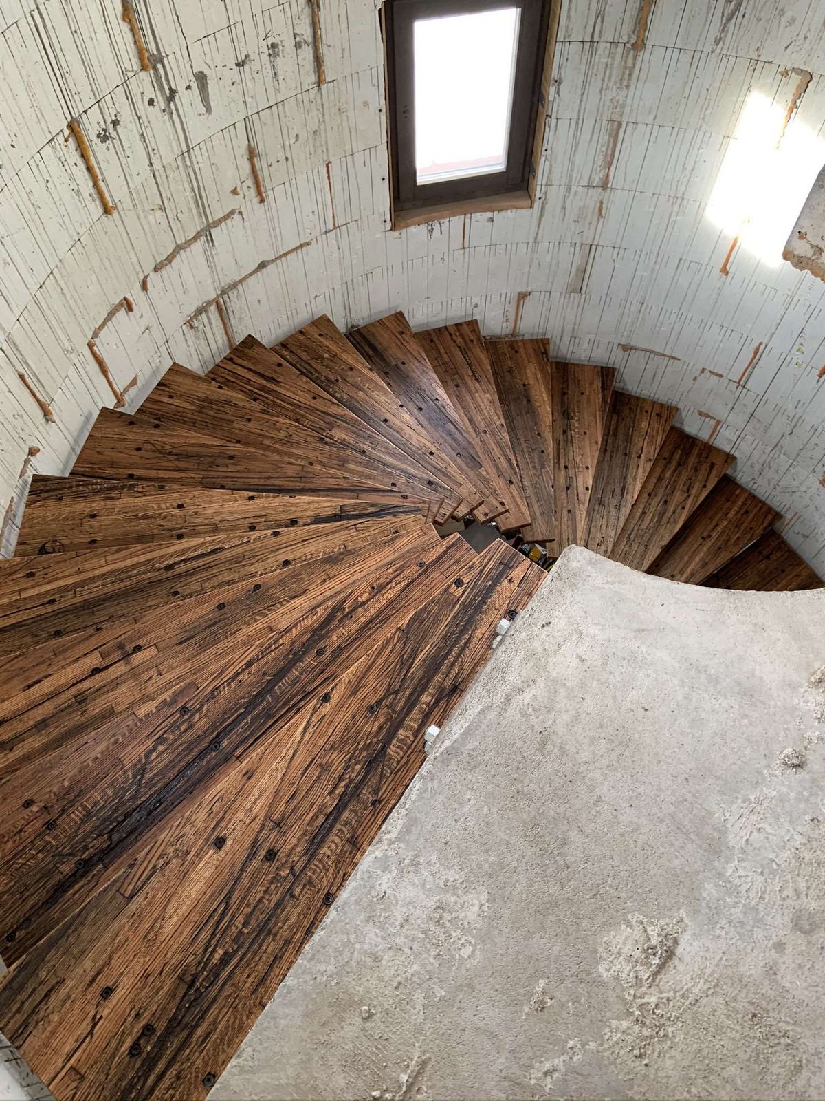 Quad-Lock ICF Home Addition with Radius Walls in Black Hawk CO beautiful radial staircases installed